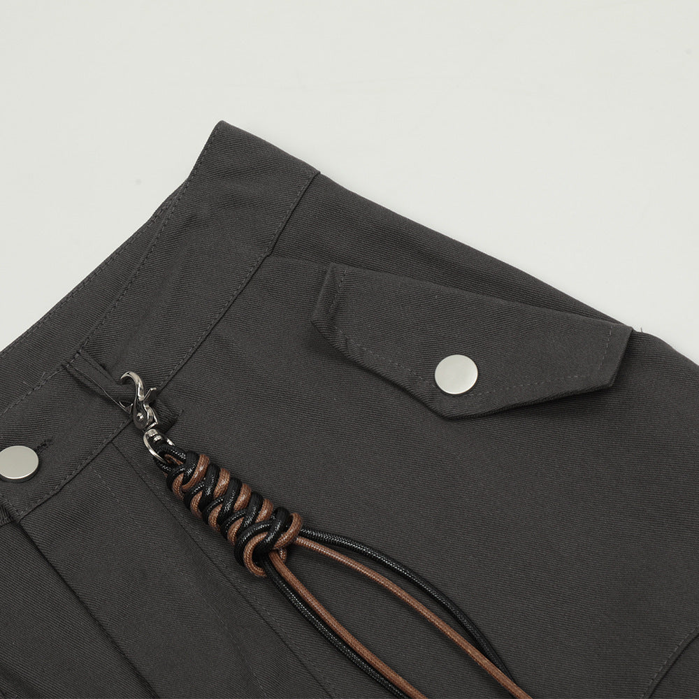 Pleated Tooling Straight-leg Trousers Men